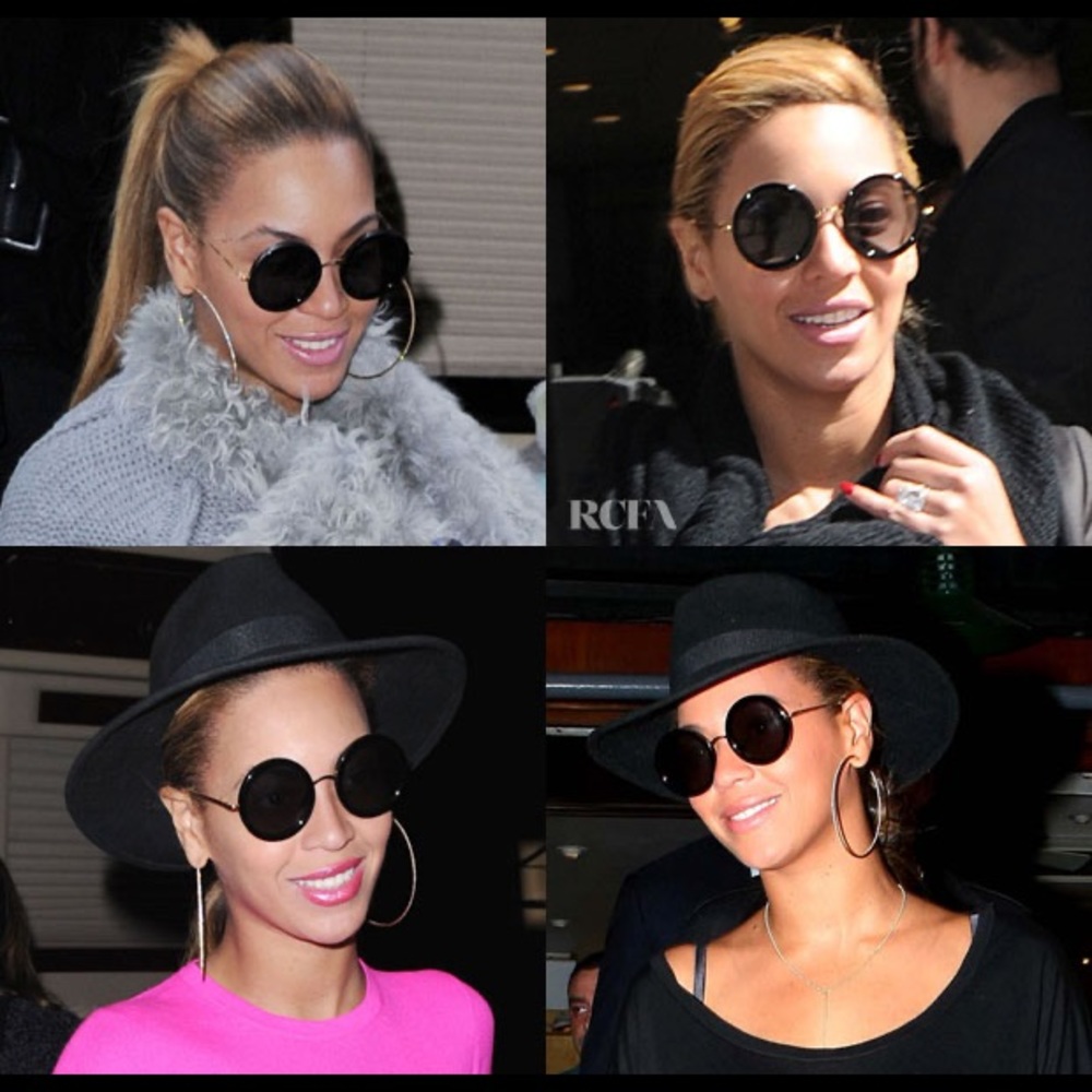 Linda Farrow x The Row Round Black Sunglasses